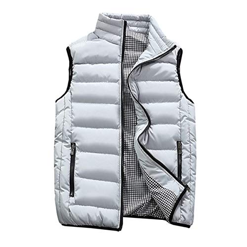 Guanzizai Men's Outdoor Casual Stand Collar Outwear Padded Vest Coats Lightweight Jacket