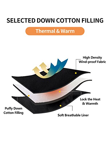 Flygo Mens Puffer Vest Winter Padded Vests Lightweight Stand Collar Sleeveless Jacket Outerwear(LightKhaki-L)