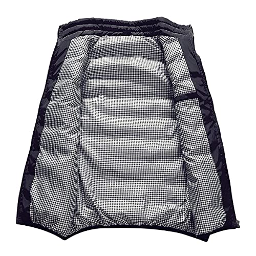 Feiairuike Men's Outdoor Casual Stand Collar Outwear Padded Vest Coats