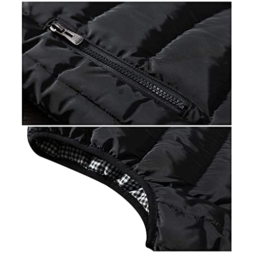 Feiairuike Men's Outdoor Casual Stand Collar Outwear Padded Vest Coats