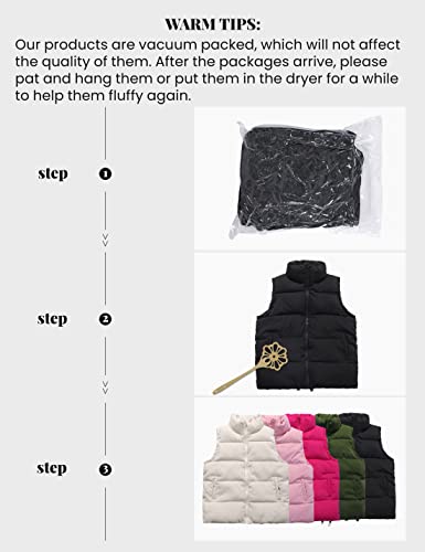 Athlisan Womens Zip Up Puffer Vest Stand Collar Sleeveless Padded Jacket Coat(Apricot-XL)