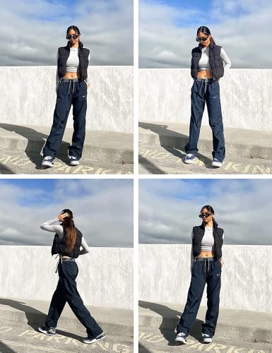 SySea Women's Crop Puffer Vest Winter Zip Up Lightweight Sleeveless Warm Outerwear Padded Coat