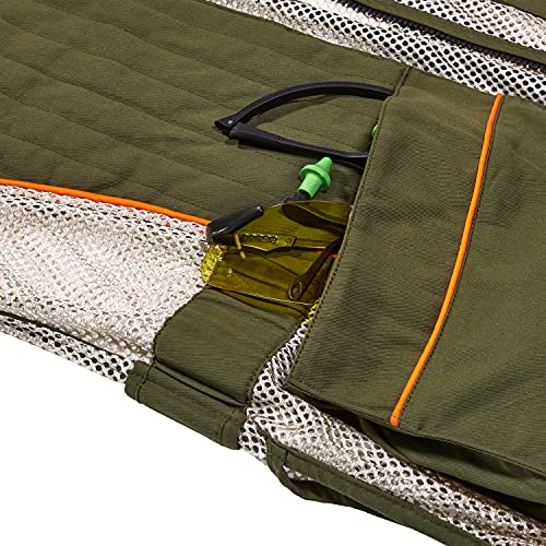 Allen Company Ace Shooting Range Vest with Moveable Shoulder Pad - Shooting Apparel for Adult Men and Women - Works for Right and Lefthanded Shooters - Medium/Large - Olive/Tan