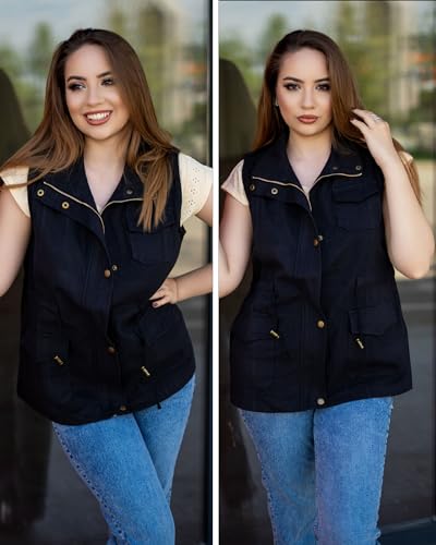 Beyove Womens Lightweight Sleeveless Military Travel Vests Anorak Jacket