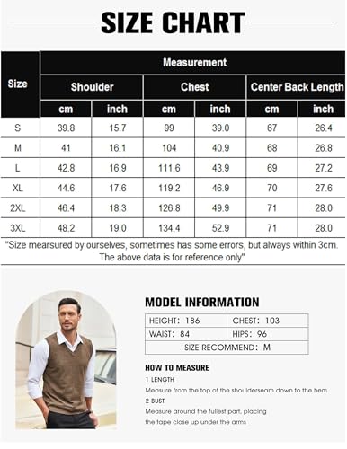 COOFANDY Mens Casual Sweater Vest Lightweight V-Neck Solid Knit Vest