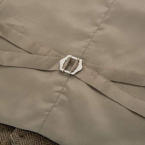 PJ PAUL JONES Men's Vintage Vest Gentleman British Suit Vest Herringbone Tweed Vest