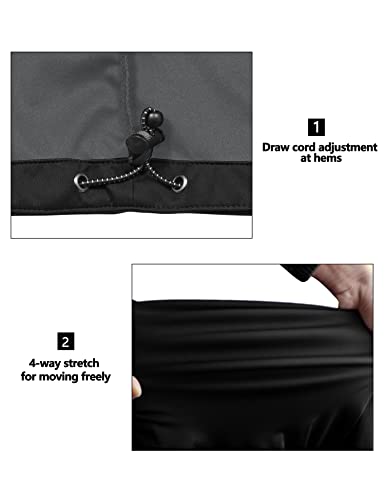 Little Donkey Andy Men's Lightweight Softshell Vest Windproof Sleeveless Jacket for Travel Hiking Running Golf Black XL