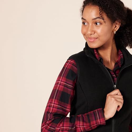 Amazon Essentials Women's Classic-Fit Sleeveless Polar Soft Fleece Vest (Available in Plus Size), Black, 3X