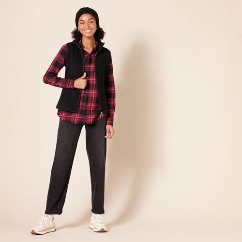 Amazon Essentials Women's Classic-Fit Sleeveless Polar Soft Fleece Vest (Available in Plus Size), Black, 3X