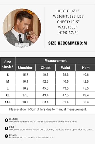 COOFANDY Men's Casual Business Vests Lightweight Waistcoat Slim Fit Suit Vest Black X-Large