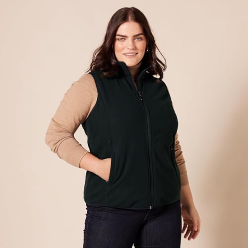 Amazon Essentials Women's Classic-Fit Sleeveless Polar Soft Fleece Vest (Available in Plus Size), Black, 3X