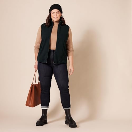 Amazon Essentials Women's Classic-Fit Sleeveless Polar Soft Fleece Vest (Available in Plus Size), Black, 3X