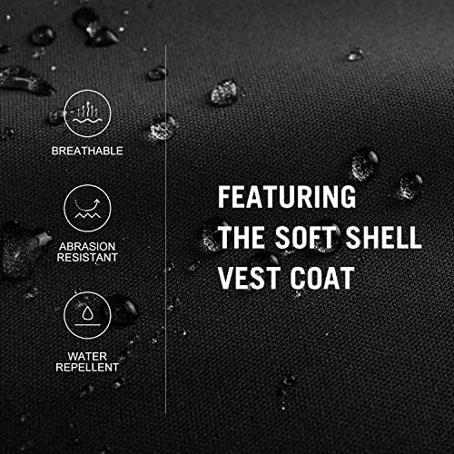 BALEAF Women's Lightweight Vest Softshell Sleeveless Jacket Windproof Stand Collar with Zipper Pockets Running Hiking Golf Black XL