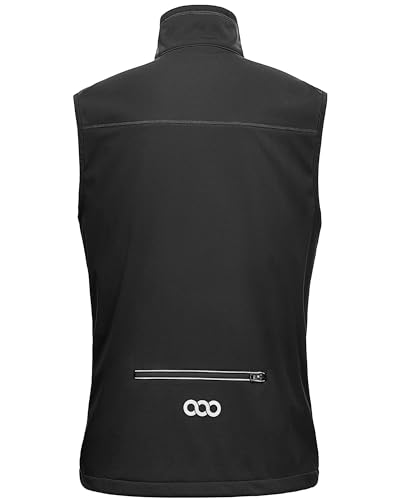 33,000ft Men's Windproof Lightweight Golf Vest Outerwear with Pockets, Softshell Sleeveless Jacket for Running Hiking Sports