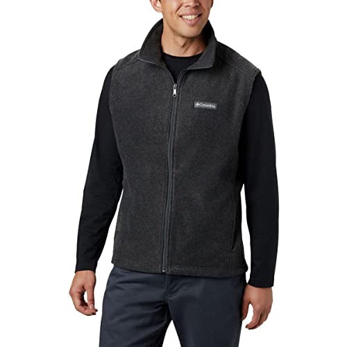 Columbia Men's Steens Mountain Vest, Charcoal Heather, Large