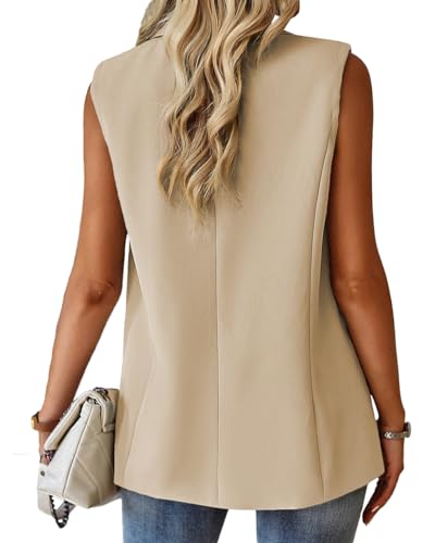 Business Casual Tops Outfits for Women 2024 Work Clothes Trendy Vest Cute Tops Dressy Womens Business Fashion Casual Tops Summer Professional Office Vests Top Waistcoat Women's Blazers Suit Jackets