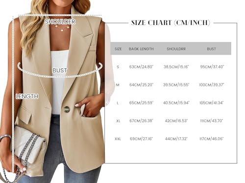 Business Casual Tops Outfits for Women 2024 Work Clothes Trendy Vest Cute Tops Dressy Womens Business Fashion Casual Tops Summer Professional Office Vests Top Waistcoat Women's Blazers Suit Jackets