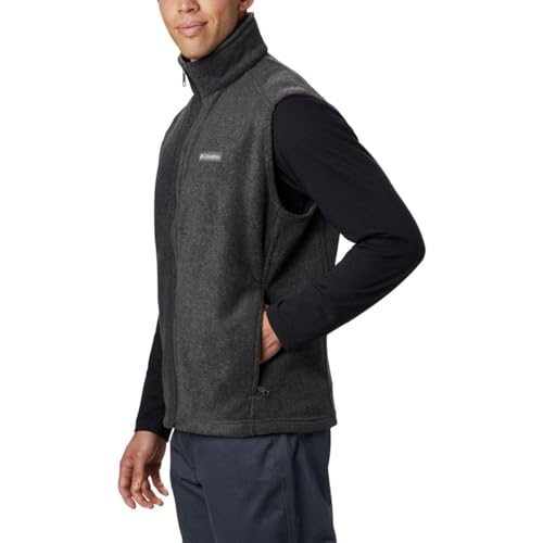 Columbia Men's Steens Mountain Vest, Charcoal Heather, Large