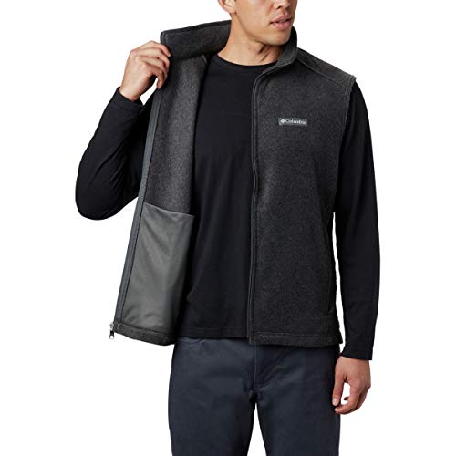 Columbia Men's Steens Mountain Vest, Charcoal Heather, Large
