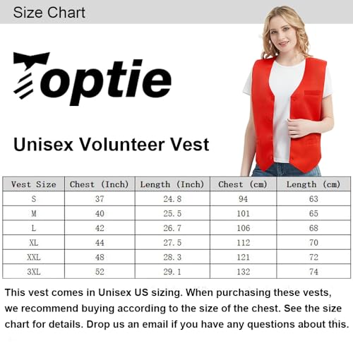 TopTie Unisex Button Vest Work Wear Uniform Vest-Black-M