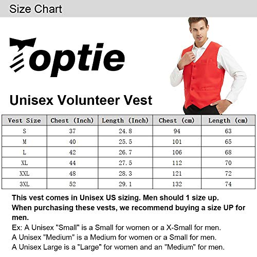 TopTie Unisex Button Vest Work Wear Uniform Vest-Black-M