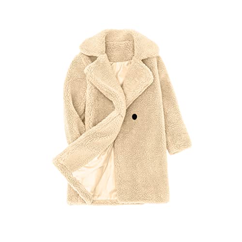 Ugoob Toddler Kids Duffle Overcoat Winter Windproof Thicken Coat Jacket Warm Fleece Outerwear for Boys Girls Trench Coat (Beige, 2-3 Years)