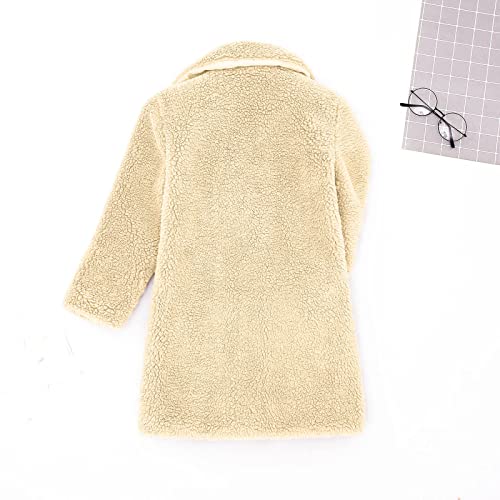 Ugoob Toddler Kids Duffle Overcoat Winter Windproof Thicken Coat Jacket Warm Fleece Outerwear for Boys Girls Trench Coat (Beige, 2-3 Years)