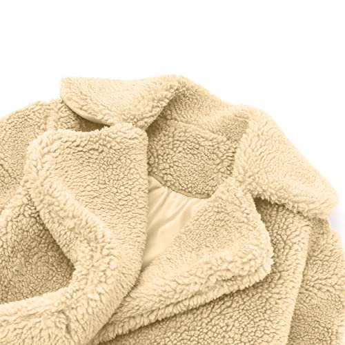 Ugoob Toddler Kids Duffle Overcoat Winter Windproof Thicken Coat Jacket Warm Fleece Outerwear for Boys Girls Trench Coat (Beige, 2-3 Years)