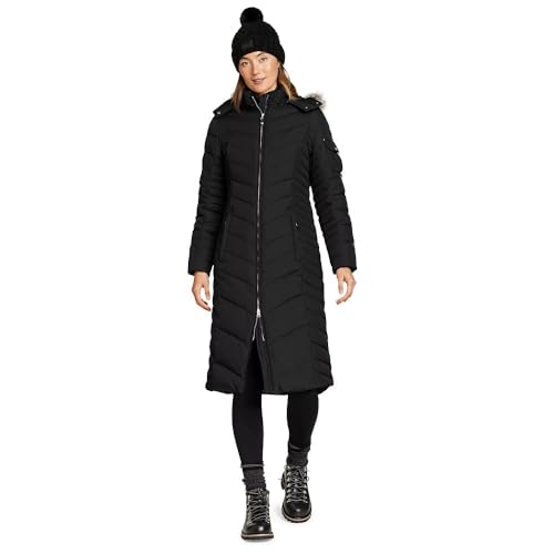 Eddie Bauer Women's Sun Valley Down Duffle Coat, Black, Medium