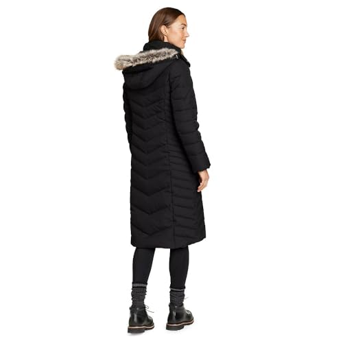 Eddie Bauer Women's Sun Valley Down Duffle Coat, Black, Medium
