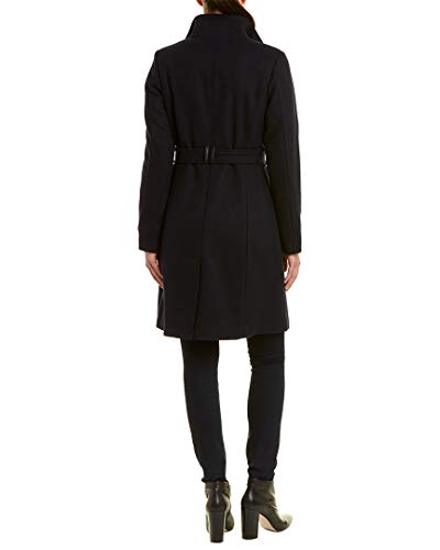 Cole Haan womens Signature Hooded Wool Duffle Coat, MIDNIGHT, 2
