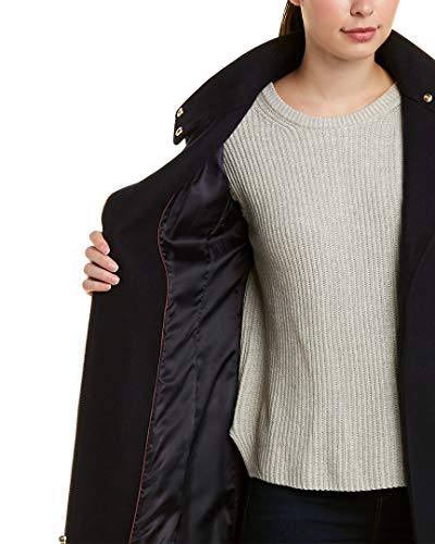 Cole Haan womens Signature Hooded Wool Duffle Coat, MIDNIGHT, 2