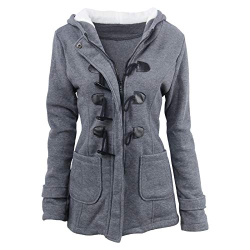 Winter Coats for Women 2024 Trendy Horn Button Coat Women Womens Winter Coat Plus Size Padded Coat for Women Navy Toggle Duffle Coat Winter Coats for Women 2024 Trendy