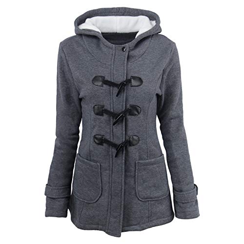Winter Coats for Women 2024 Trendy Horn Button Coat Women Womens Winter Coat Plus Size Padded Coat for Women Navy Toggle Duffle Coat Winter Coats for Women 2024 Trendy