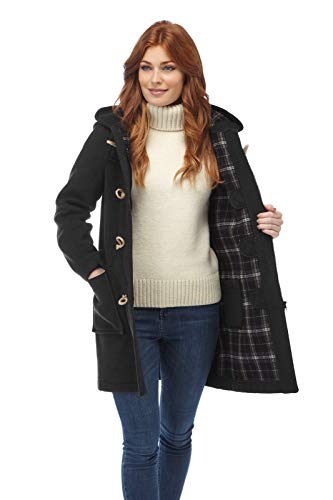 Montgomery Original Womens Wooden Toggles Duffle Coat (Charcoal, Medium)