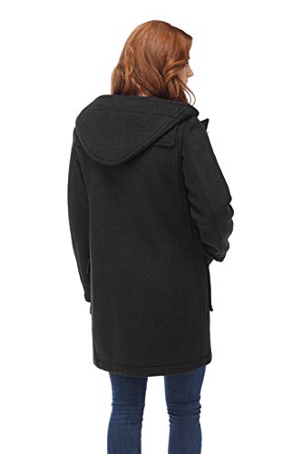 Montgomery Original Womens Wooden Toggles Duffle Coat (Charcoal, Medium)