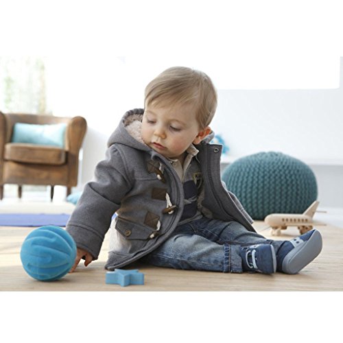 Lewego Unisex Baby Fleece Hooded Jacket Outerwear Duffle Zipper Winter Coat, Grey, 110cm(1-2Years)