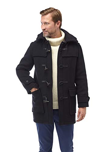 Original Montgomery Men's London Luxury Duffle Coat (Navy, X-Large)