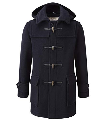 Original Montgomery Men's London Luxury Duffle Coat (Navy, X-Large)