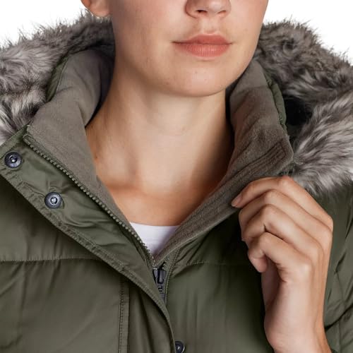 Eddie Bauer Women's Lodge Down Duffle Coat, Black, X-Large