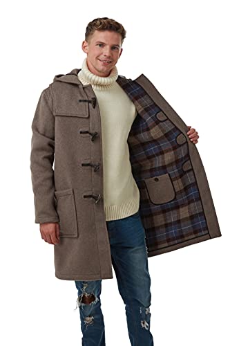 Montgomery Original Mens Duffle Coat - Toggle Coat (S, Mushroom)