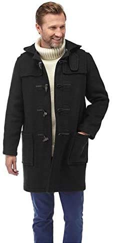 Original Montgomery Men's Duffle Coat - Toggle Coat (Black, X-Large)
