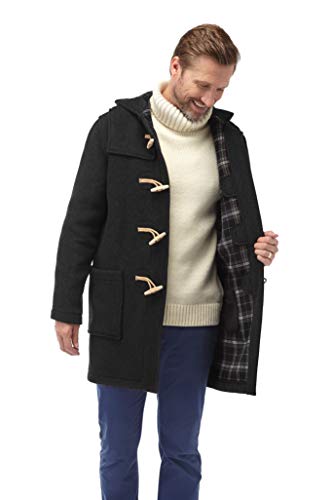 Montgomery Original Mens Wooden Toggles Duffle Coat (Large, Charcoal)