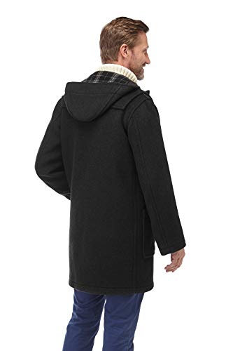 Montgomery Original Mens Wooden Toggles Duffle Coat (Large, Charcoal)