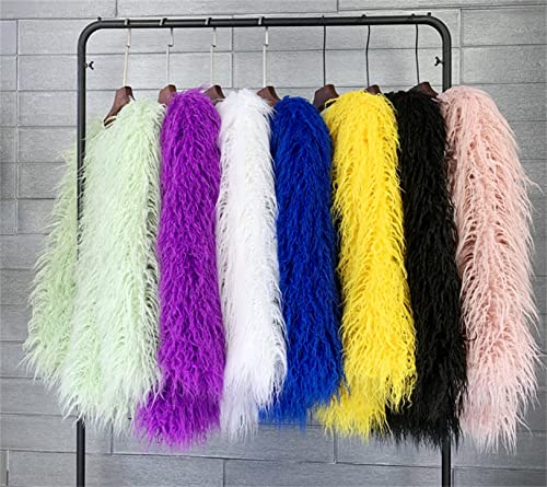 Vickstco Women's Fluffy Faux Fur Outwear Parka Coat,Warm Jackets with Long Sleeve