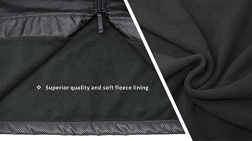 Adoretex 100% Waterproof Swim Parka, Hooded Warm Scuba Coat Surf Jacket for Men and Women (PK008) - Black/Black - L