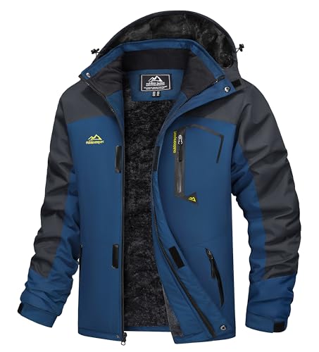 MAGCOMSEN Mens Jacket Ski Jacket Parka Jacket Men Waterproof Jaket Fleece Jacket Snowboard Jacket Rain Jacket Winter Jacket Bomber Jacket Winter Coats for Men