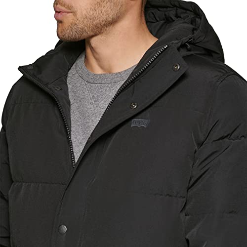Levi's Men's Arctic Cloth Extra Long Parka, Black, Large