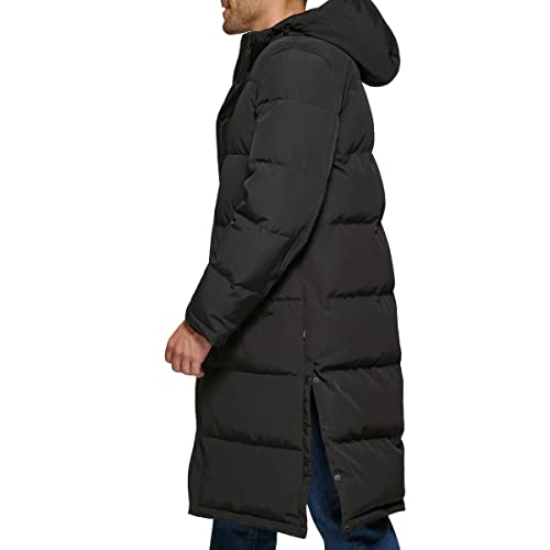 Levi's Men's Arctic Cloth Extra Long Parka, Black, Large