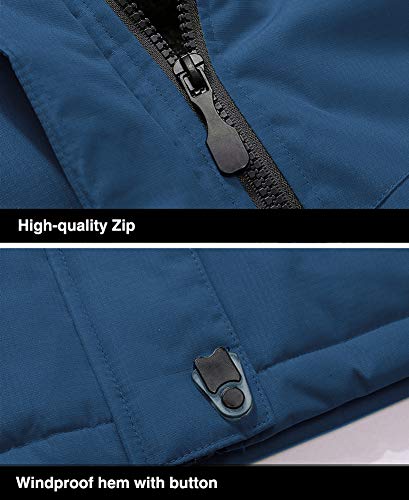 MAGCOMSEN Mens Jacket Ski Jacket Parka Jacket Men Waterproof Jaket Fleece Jacket Snowboard Jacket Rain Jacket Winter Jacket Bomber Jacket Winter Coats for Men